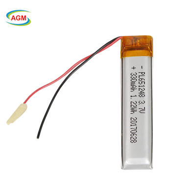 3.7V 330mah li-polymer rechargeable battery with pcb for Smart Watch
