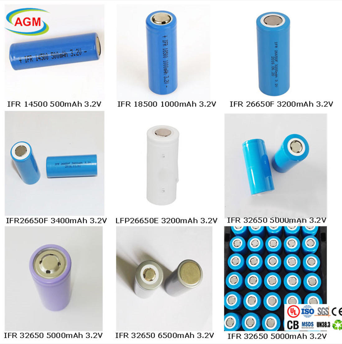 AGM lithium battery phosphate lifepo4 cells for flashlight-1